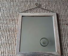 Mirror with wooden frame