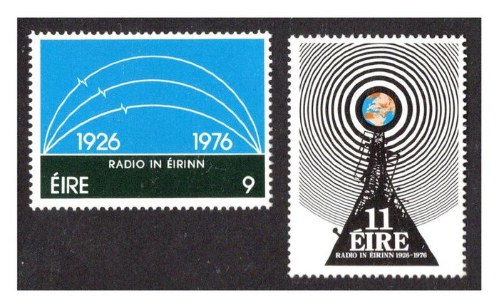 1976 Ireland 50th Anniversary of The Irish Broadcasting Service (RTE) Commemorative Stamps Mint Never Hinged (MNH)
