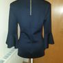 Ted Baker navy bell sleeve round neck top size 2 uk 10 Image 6