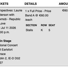 Ticket to Laurie Anderson