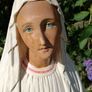 25" Early Chalkware Figure of The Virgin Mary Image 9