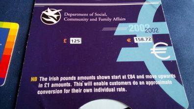Nostalgic Euro/Pound Currency Converters.