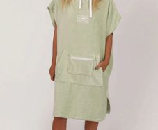 Ocean and Earth Women's Hooded Towel Poncho Changing Robe
