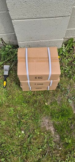 three brand new hexagonal weight sets