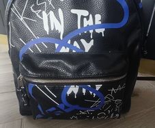 Zara large leather backpack