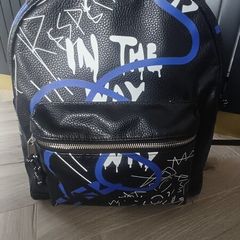 Zara large leather backpack