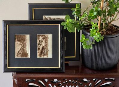Framed Original Vintage Dublin Postcards 2 Frames