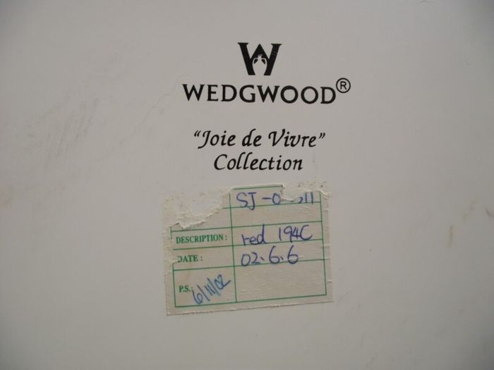 2 X Wedgwood Hand Painted Wooden Chargers - 13" Dia. - Factory Prototypes