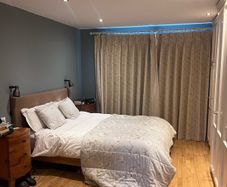 Blackout / interlined Curtains and Pole