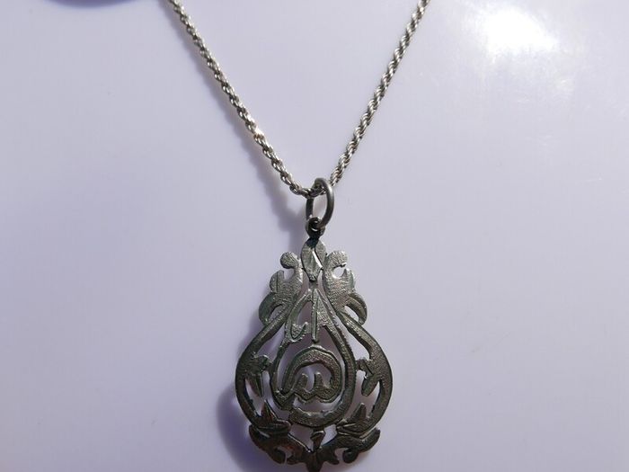 Vintage Sterling Silver 925 Pendant and Necklace length 16" - 5,95g