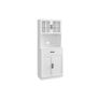 Tall Kitchen Storage Cabinet with Drawer and Upper Glass Doors white Image 2