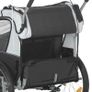 2in1 Kids Bike Trailer Stroller with 5Point Harness Safety Flag Wind Cover Black Image 2