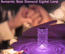 Touch/remote dimmable led crystal table lamp for bedroom 16 colours