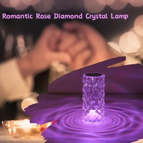 Touch/remote dimmable led crystal table lamp for bedroom 16 colours