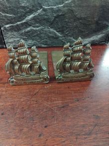 Vintage Brass book ends