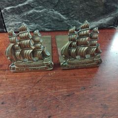 Vintage Brass book ends