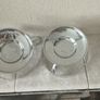 Vintage cobalt blue glass milk jug and sugar bowl with chrome baskets. Image 9