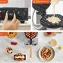 New Commercial Bubble Waffle Maker, 1400W Egg Pancake Baker Machine, Non-Stick Stainless Steel Egg Bubble Puff, 180 Rotatable, Temp and Time Control, Wooden Handle, for Restaurant Bakery Snack Bar Image 2
