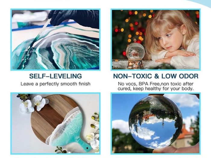 Epoxy Resin Kit for Beginners, 474ml Crystal Clear Resin Starter Kits with Moulds, Pigments, Mica Powder, Gold Leaf, Resin Kit for Coaster Jewelry Tray Coating and Casting (FREE POSTAGE)