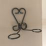 Candle holder wall-mount - blue glass. Image 4