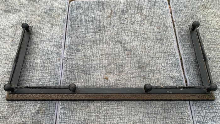 Pair of Custom-Made Heavy Iron Fireplace Fenders