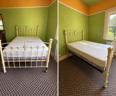 Antique Victorian Double brass and iron bed