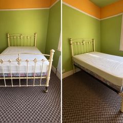 Antique Victorian Double brass and iron bed