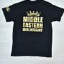 100% cotton black t-shirt with gold logo Image 2