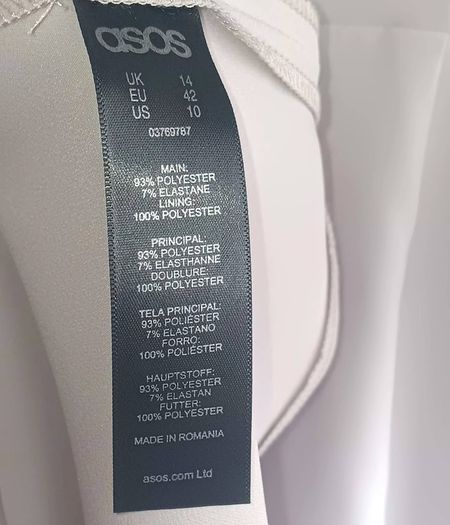ASOS Light Grey Dress with Triangle Cutout Back.