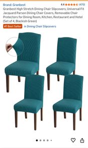 Set of 4 Stretch Dining Chair Slipcovers