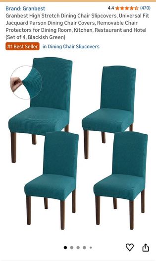 Set of 4 Stretch Dining Chair Slipcovers
