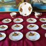 21 Piece Royal Tara Bone China Gold Gilt Red And Yellow Floral Tea Set For 6 Person Setting Made in Ireland Image 4