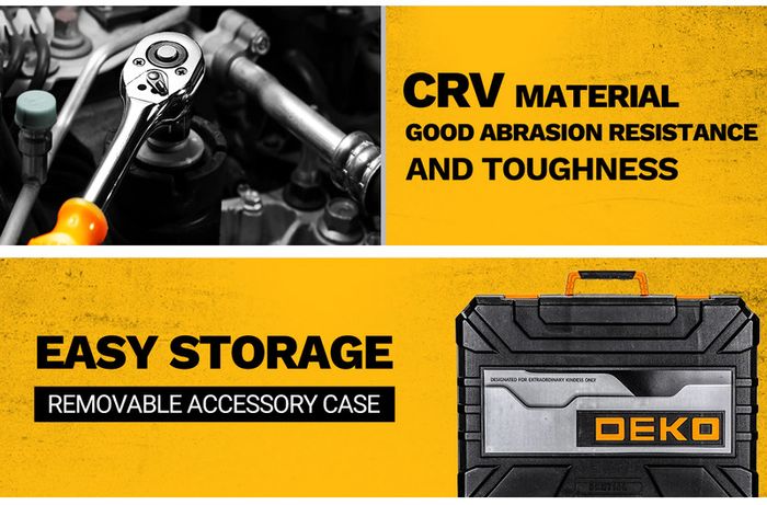 Hand Tool sets Woodworking tools Multi tool with Tool Box Socket set and Torque wrench DKMT Series hand tool edc