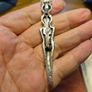 Vintage Mans Scottish Dirk Brooch with Agate and Glass Stones Image 3