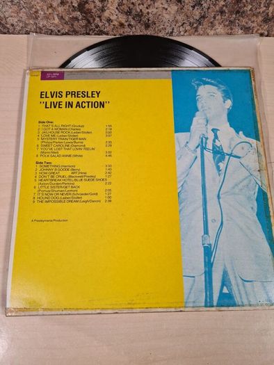 Elvis Presley Live In Action Vinyl Record Lp Holland  Nugget