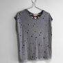 Pre Owned Grey Crochet Back Top with Gold Speckles Image 2