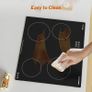 4 Burner Electric Ceramic Hob, 6000W Built-in Electric Hob, 9 Power Levels, Timer, Child Lock, Pause Function, Residual Heat Indicator, Hardwired Image 7