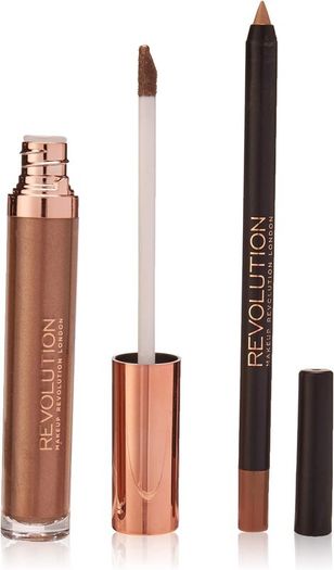 Revolution Retro Luxe Metallic Lip Kit - Sovereign - New