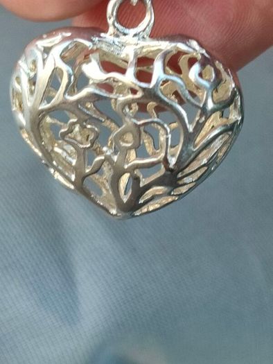 Tree of Life Filigree Sterling silver Love heart pendant set