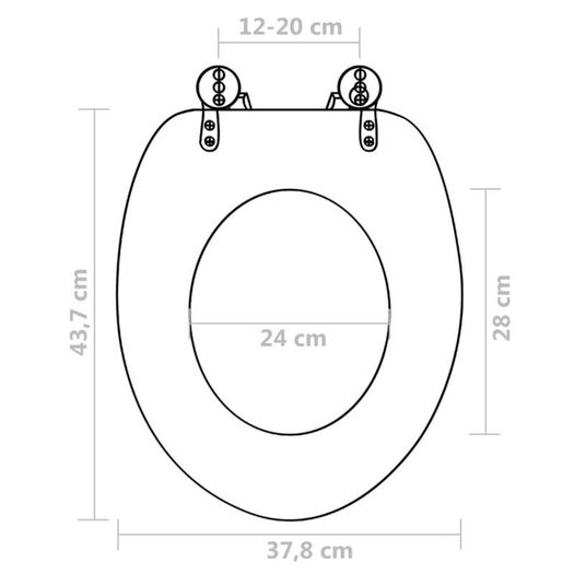 Toilet Seats with Lids 2 pcs MDF Sea Star
