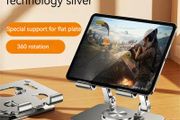 360 Rotation Tablet Stand for iPad, Adjustable Foldable Tablet Holder,Aluminum Phone Stand Compatible with iPad Pro/ Air/ Mini