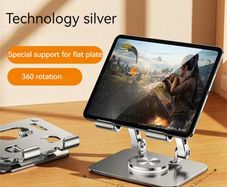 360 Rotation Tablet Stand for iPad, Adjustable Foldable Tablet Holder,Aluminum Phone Stand Compatible with iPad Pro/ Air/ Mini