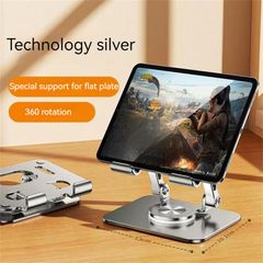 360 Rotation Tablet Stand for iPad, Adjustable Foldable Tablet Holder,Aluminum Phone Stand Compatible with iPad Pro/ Air/ Mini