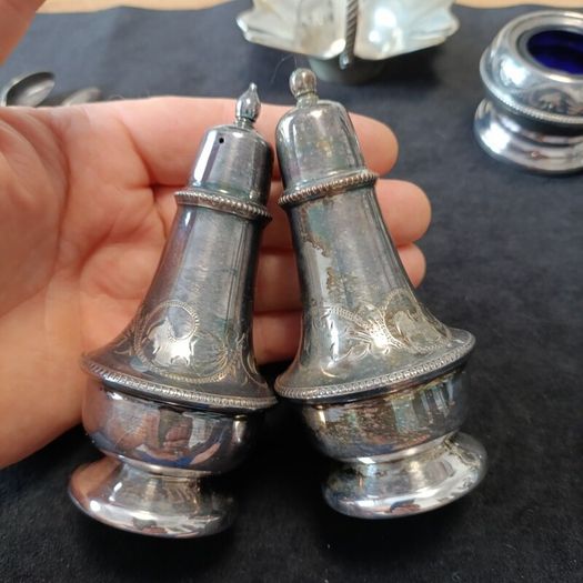 set of old silver-plated items