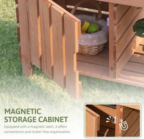 Mud Kitchen for Kids Outdoor, Kids Kitchen Playset with Canopy, Gardening Tools, Chalkboard, Flower Pot, Cookingware, Removable Water Tank, for Boys and Girls 3+, Solid Fir Wood