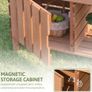 Mud Kitchen for Kids Outdoor, Kids Kitchen Playset with Canopy, Gardening Tools, Chalkboard, Flower Pot, Cookingware, Removable Water Tank, for Boys and Girls 3+, Solid Fir Wood Image 7