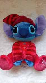 Disney Store Stitch in Red Holiday Pyjamas Soft Toy Plush (Year 2020) REDUCED TO SELL