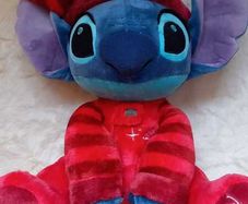 Disney Store Stitch in Red Holiday Pyjamas Soft Toy Plush (Year 2020) REDUCED TO SELL