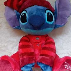 Disney Store Stitch in Red Holiday Pyjamas Soft Toy Plush (Year 2020) REDUCED TO SELL