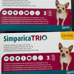 Simparica Trio tablets for dogs 1.25-2.5kg - pack of 3